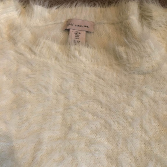 If It Were Me white fuzzy sweater - Picture 6 of 6